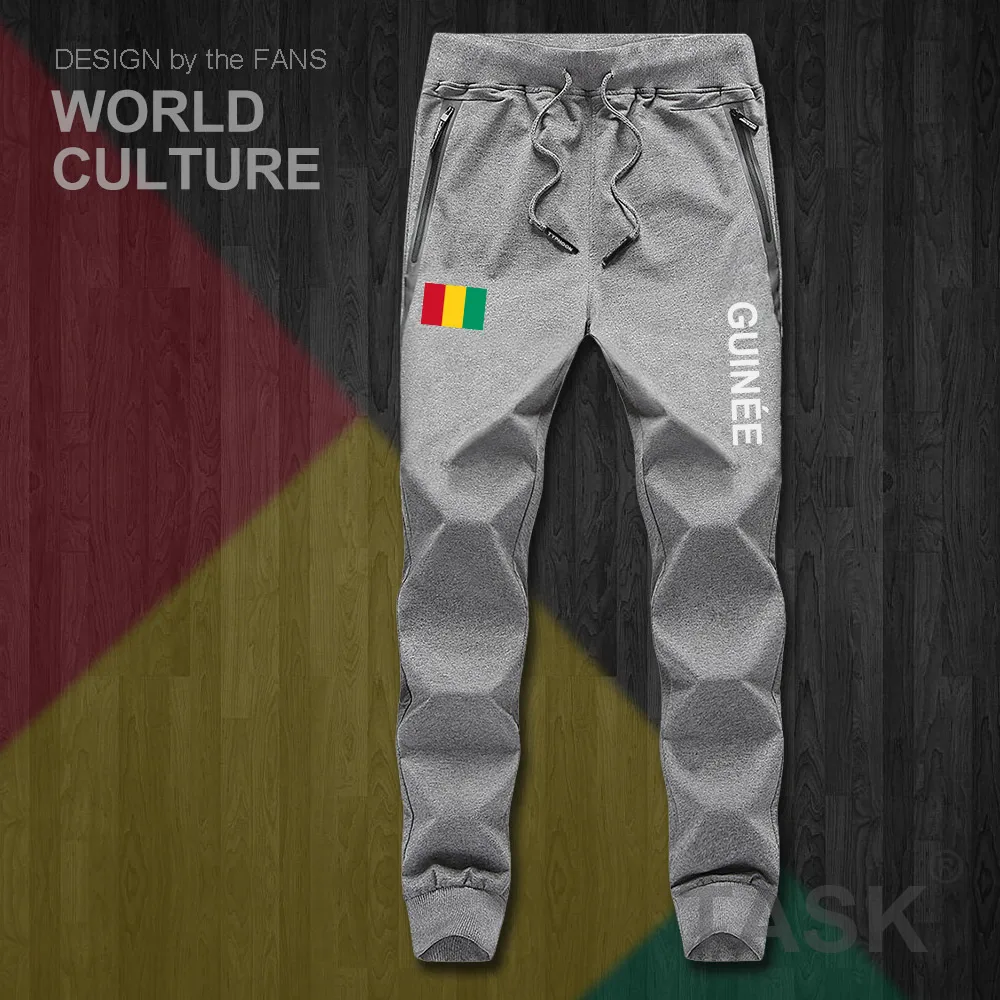 

Republic of Guinea GIN Guinean GN mens pants joggers jumpsuit sweatpants track sweat fitness fleece tactical casual nation flag