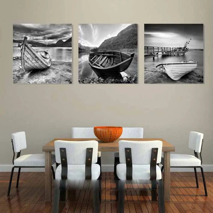 Большой 3 шт. современной гостиной домашний декор серый абстракция настенная