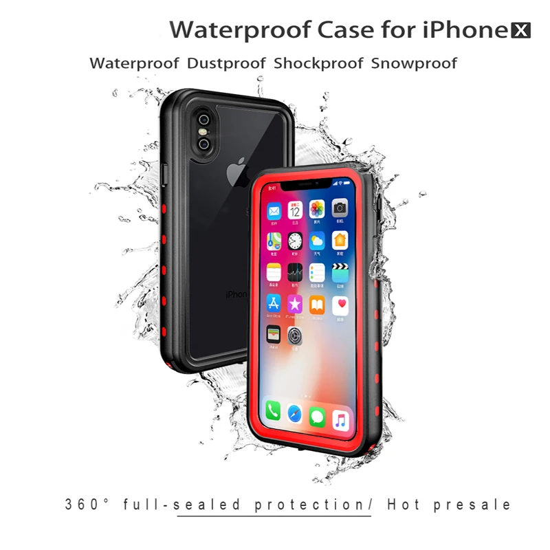 Водонепроницаемый чехол IP-68 для iPhone X 8 7 6 5S Plus телефона противоударный Защита