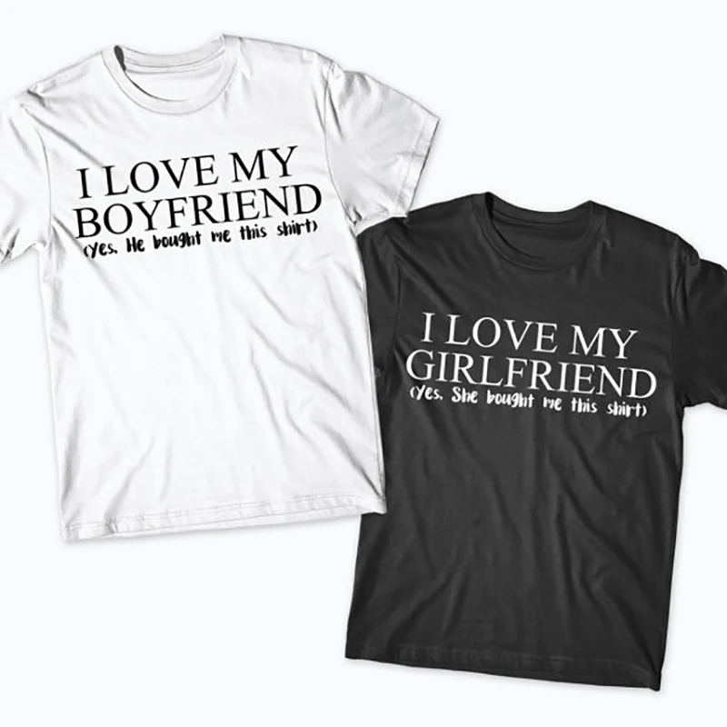 

Couple Clothes T Shirt Men Tshirt Women I Love My Girlfriend Gift for Boyfriend Matching Boyfriend Girlfriend TShirt Gift XS-3XL