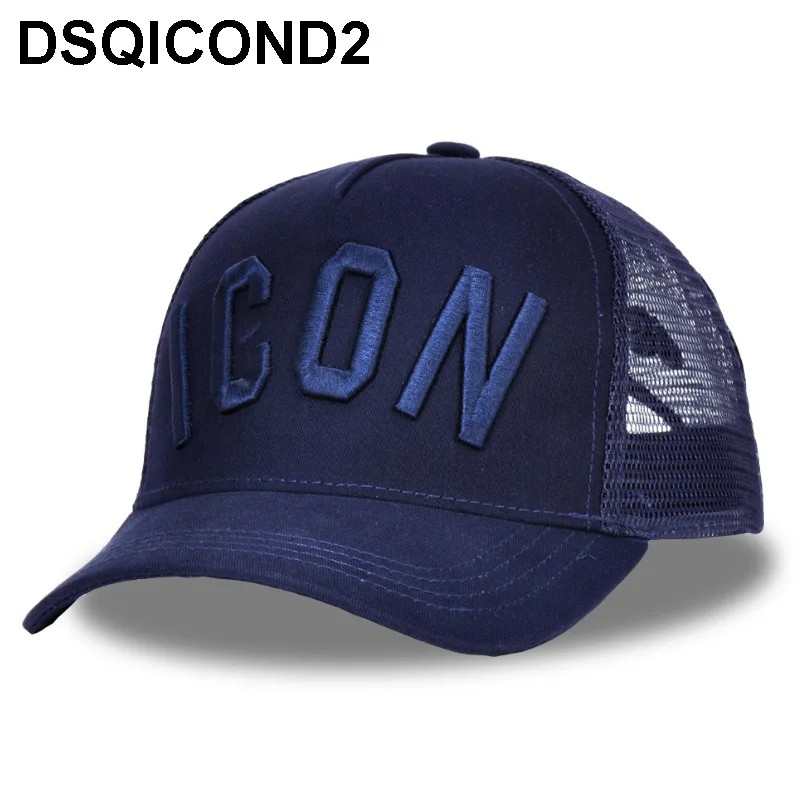 Хлопковые бейсболки DSQICOND2 DSQ с вышитыми буквами и логотипом Высококачественная
