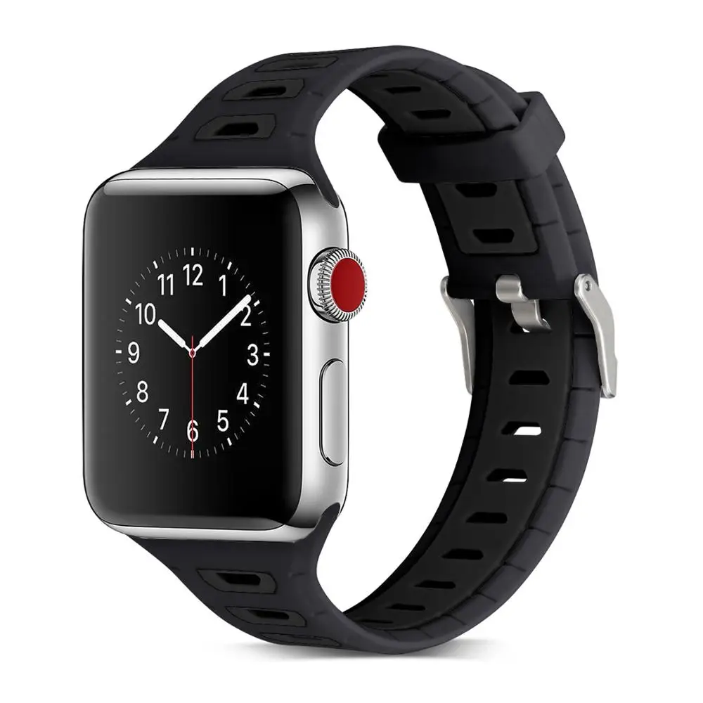Ремешок силиконовый спортивный для Apple watch 4 band 44 мм 40 браслет iwatch aple 42 38 аксессуары
