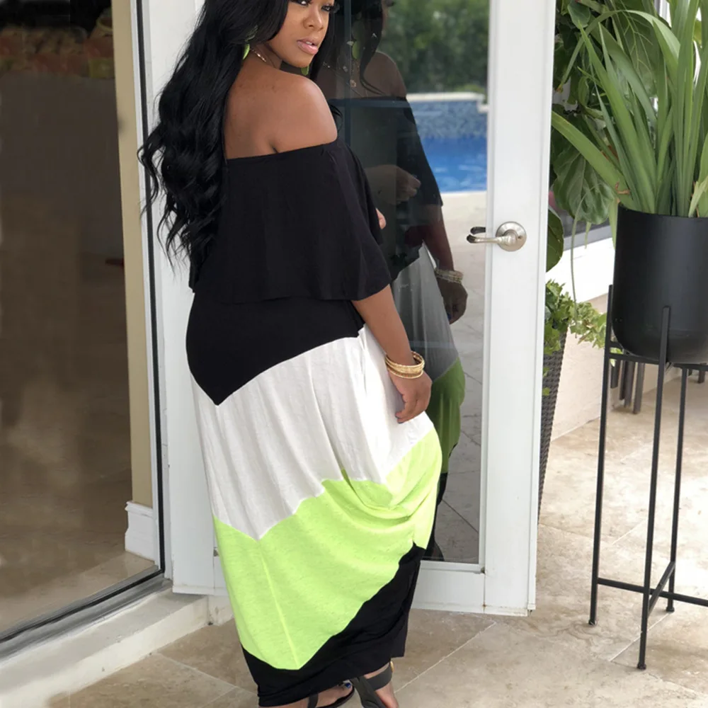 Модное повседневное летнее богемное пляжное платье с коротким рукавом и вырезом