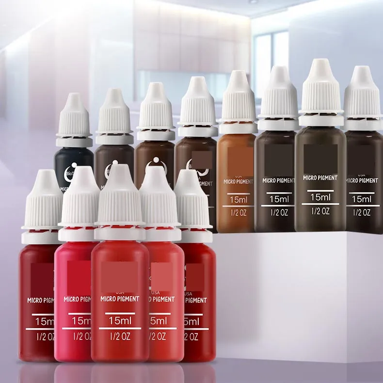 Микро Пигмент 23 цвета 1/2 унции профессиональный макияж подводка для бровей губ