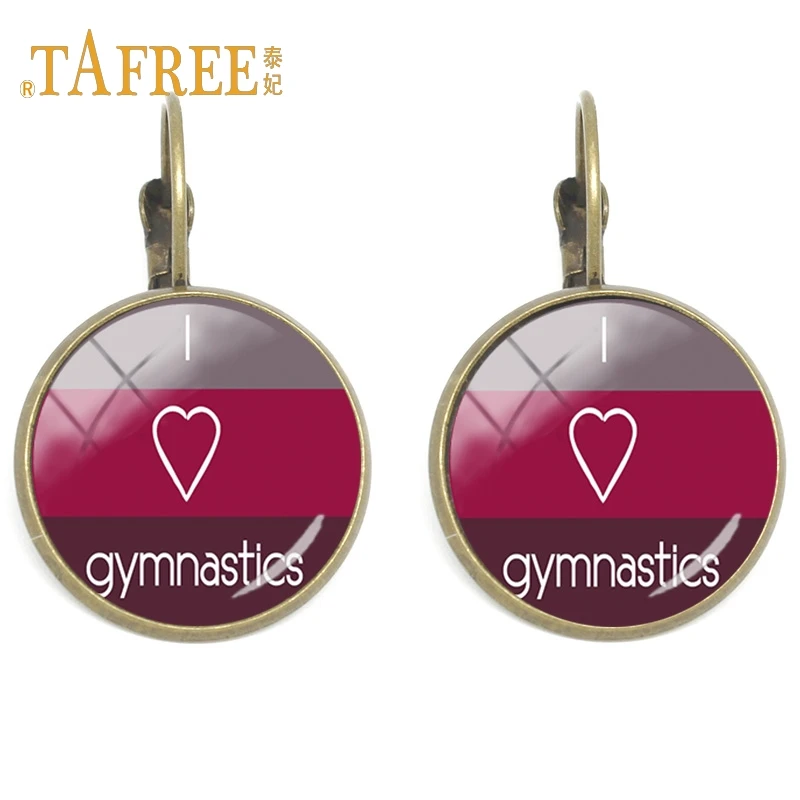 Женские серьги-клипсы TAFREE с искусственным рисунком гимнастика подарки для