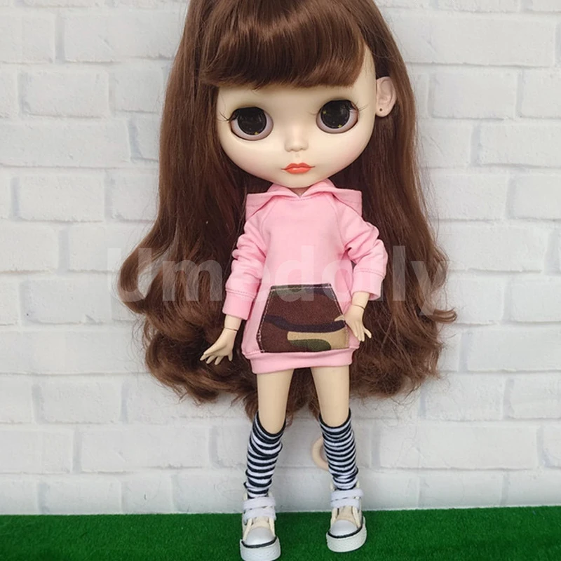 1 шт. милые толстовки для Blyth, Azone XS s m, Licca, Blyth, Barbies, OB24, obitsu 27 куклы одежда аксессуары девочка игрушка