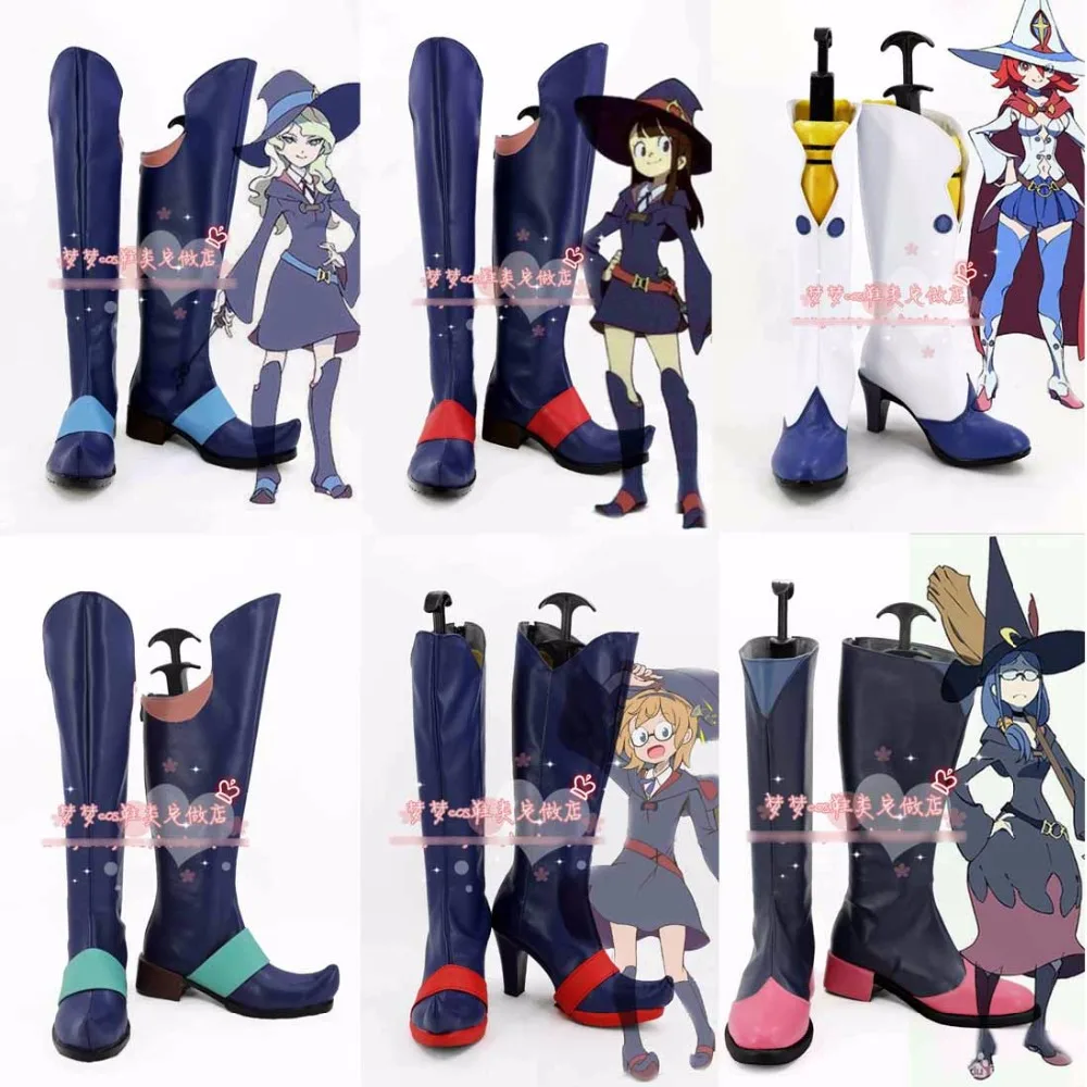 [Customize]Anime Little Witch Academia Figure Lotte Yanson Akko Kagari Diana Cavendish Boots Cosplay Shoes Halloween For Women