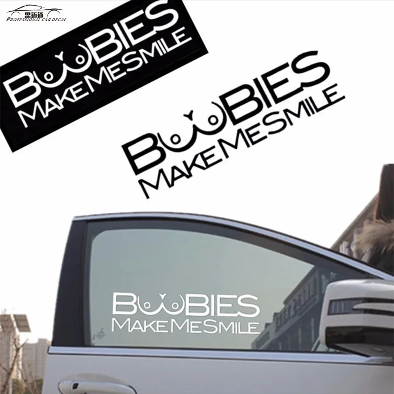 Предупреждающие наклейки boobies make me smile забавные автомобильные капоты триллер