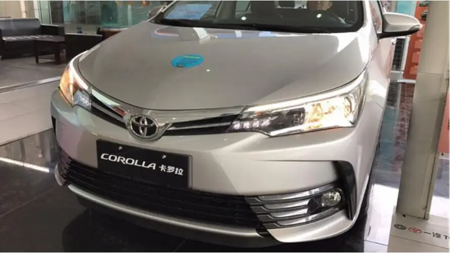1 комплект, автомобильный бампер, лампа для Toyota Corolla, противотуманный Дневной светильник светодиодный~, автомобильные аксессуары для altis, головной светильник, противотуманная фара