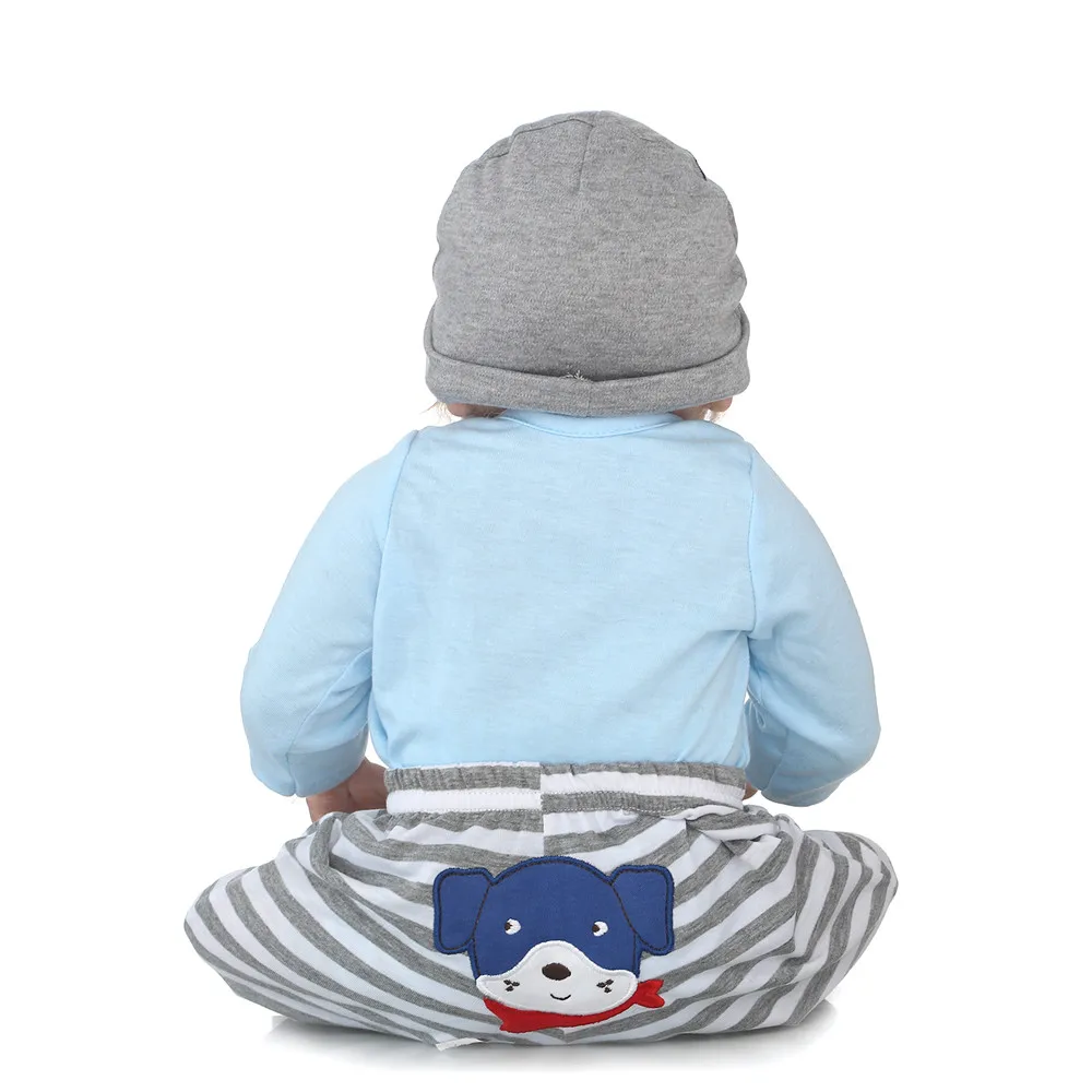 NPK Bebes reborn 23 &quot57 см полностью силиконовые куклы baby boy укорененные блонд мохер