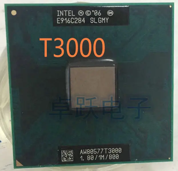 Процессор Intel для ноутбука T3000 1 80/1M/800 SLGMY с царапинами бесплатная доставка|laptop