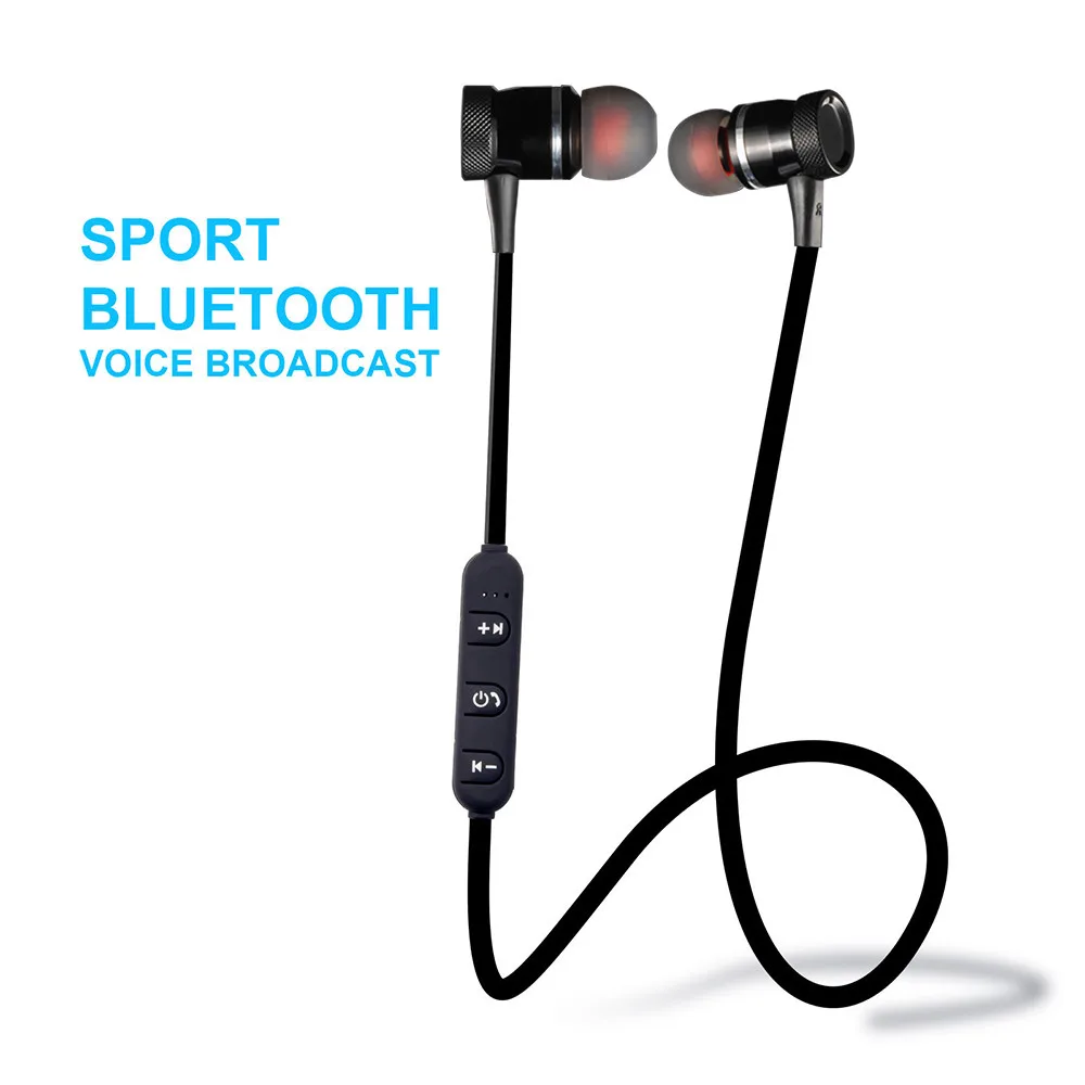 Металлические Магнитные беспроводные Bluetooth наушники гарнитура для iPhone Samsung