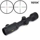 Прицел для винтовки TOTEN 1,5-6x42, 30 мм, с подсветкой, с краснойзеленой сеткой, оптические прицелы HD, откалиброванный прицел для охоты