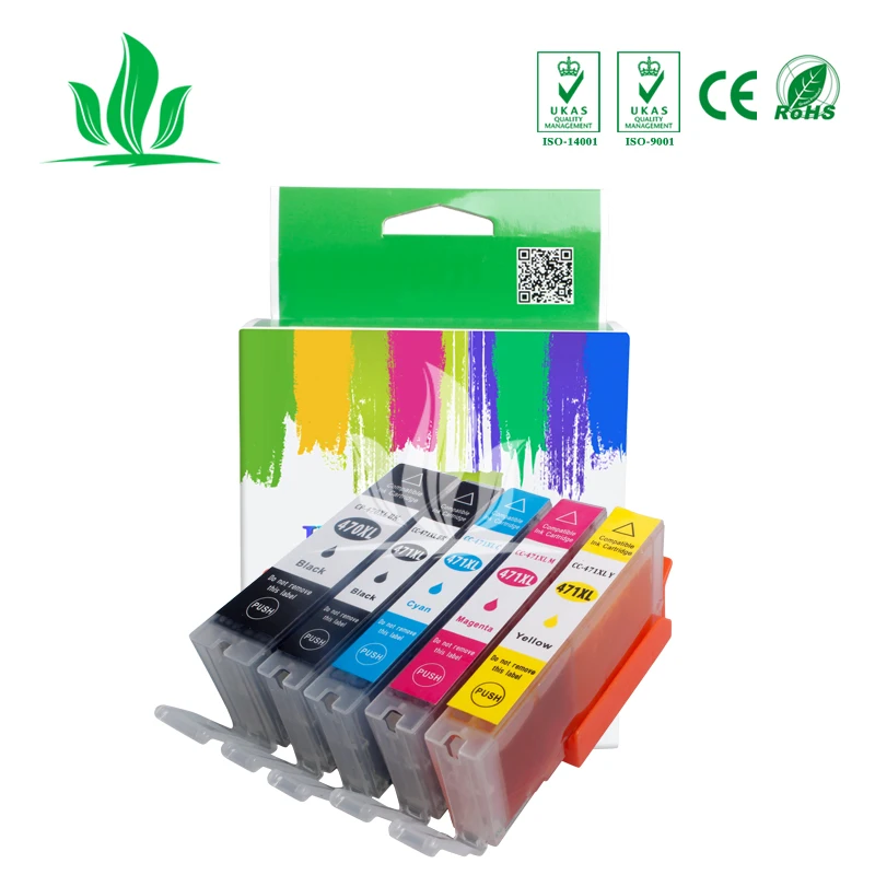 1 комплект 470XL совместимый чернильный картридж для принтера canon PIXMA MG5740 MG6840 MG 5740