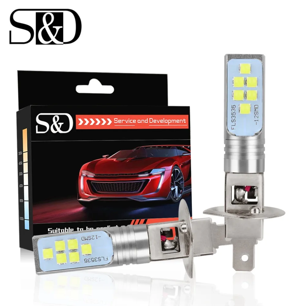 2 шт., автомобильные светодиодный ные лампы H1, противотуманные фары 12 3535SMD, супер яркие 1400 лм, 6000K, белое освещение высокой мощности H3 светодиодный 12 в 24 В, автомобильная лампа 2 шт., автомобильные светодиодный ные лампы H1, противотуманные фары 12 3535SMD, супер яркие 1400 лм, 6000K, белое освещение высокой мощности H3 светодиодный 12 в 24 В, автомобильная лампа
