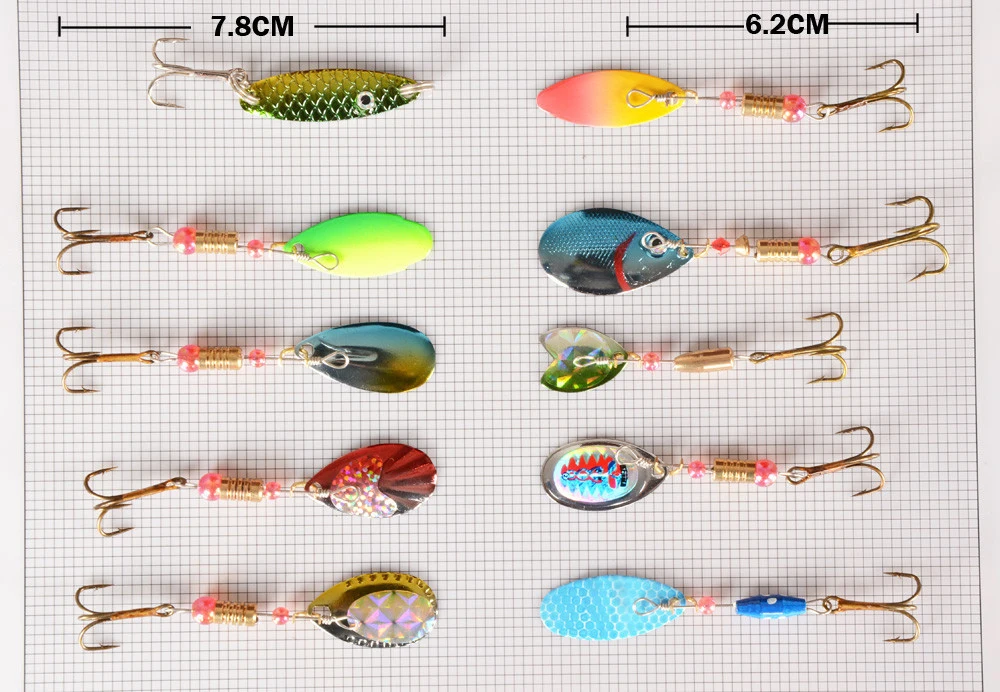 30 шт./лот рыболовная приманка искусственная в виде ложки смешанные металлические