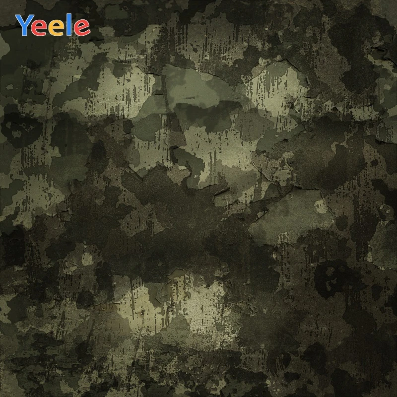 Фоны для фотосъемки Yeele армейский зеленый потертый блочный винтажный