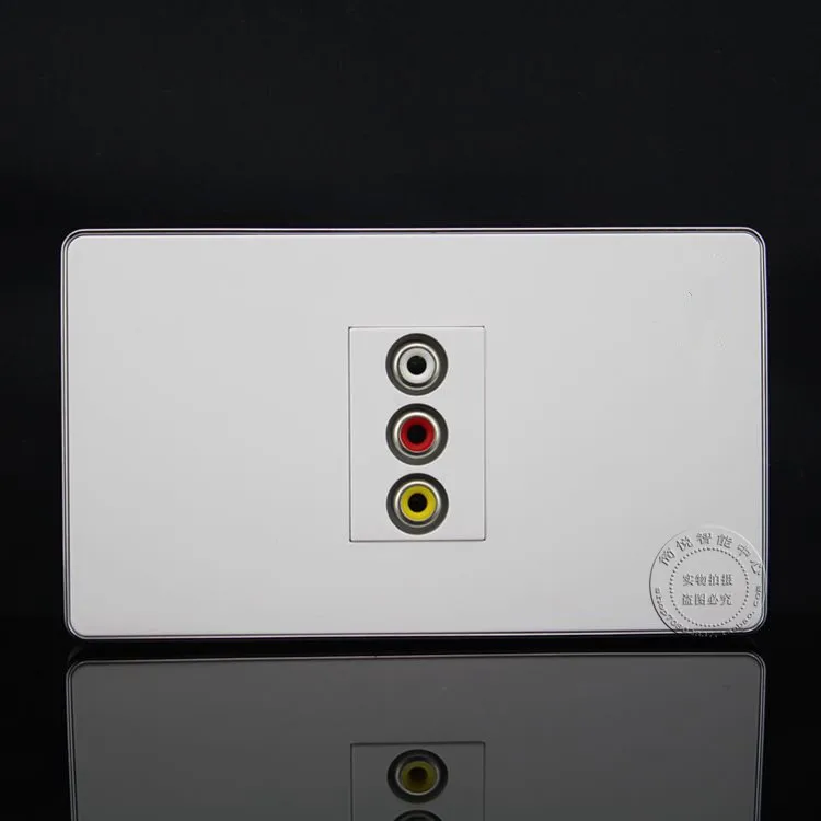 120 мм Настенная Лицевая панель 3RCA AV гнездо выходной адаптер|av adapter|adapter plateadapter socket |
