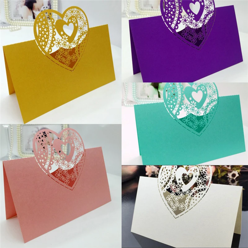 50 шт. лазерная резка название стола место карта свадебное торжество день