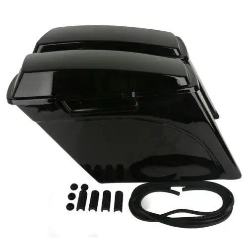 TCMT Vivid Black 5 &quotрастягивающиеся удлиненные жесткие седельные сумки для багажника