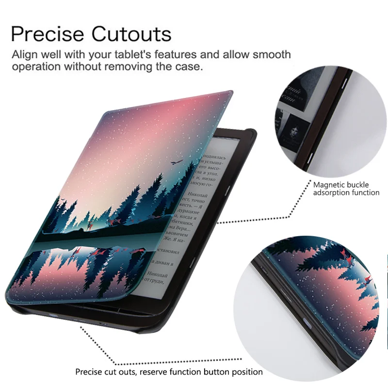 Чехол AROITA для 7 8 &quotPocketBook 740 InkPad 3 Pro/Pocketbook цветной легкий Модный чехол с функцией