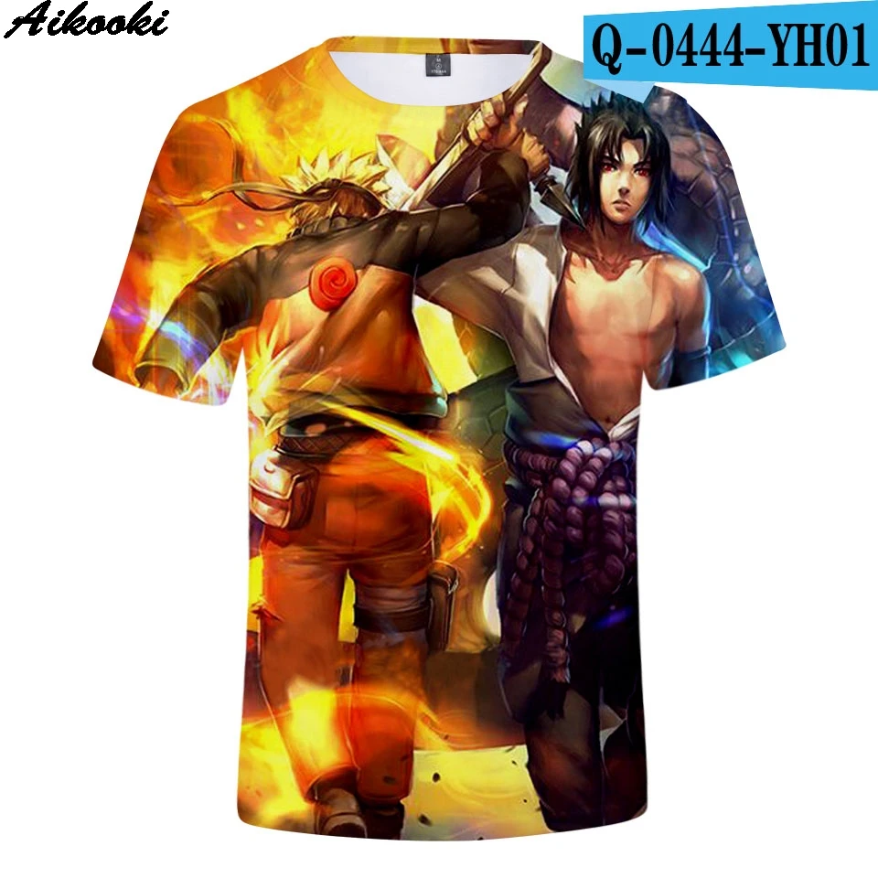 3D Aikooki, 20 цветов, Мужская футболка, Наруто, 3D, футболка, для мужчин, Харадзюку, для женщин, летние футболки, для мужчин, 3D, Наруто, футболка, короткий рукав, мужские топы - Цвет: 3D