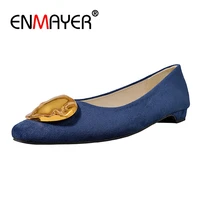 enmayer kid suede pointed toe casual slip on women shoes heels women sandalia feminina size 34 39 zyl2741