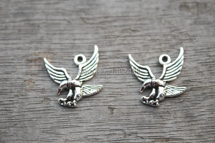 20 шт Орел античные серебряные подвески Тибетский Серебряный тон ювелирные