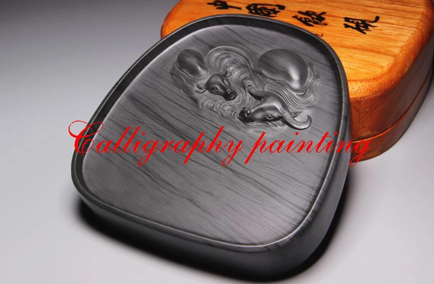 She чернильный камень ручная резьба корова Inkstone каллиграфия инструмент для