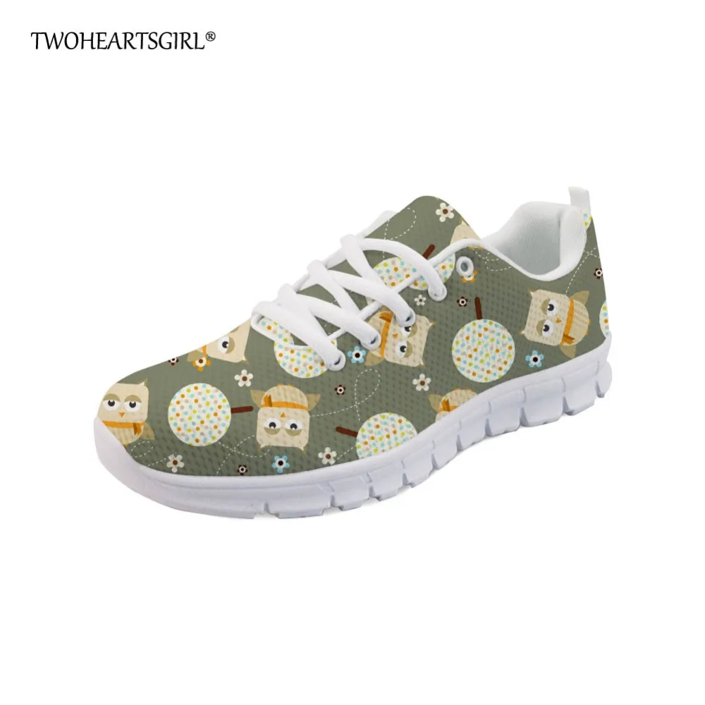 Twoheartsgirl с любимыми персонажами из мультфильмов принтом Сова кроссовки