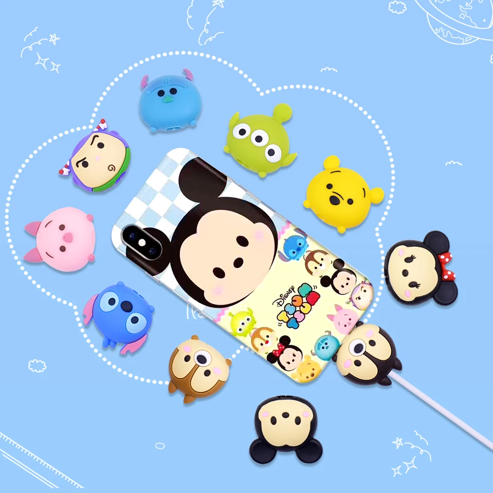 CHIPAL Tsum милый органайзер для кабеля для укуса животных для iPhone Защита для usb-кабеля шнур чомперы мультфильм укуса кабеля сматывания держатель для телефона