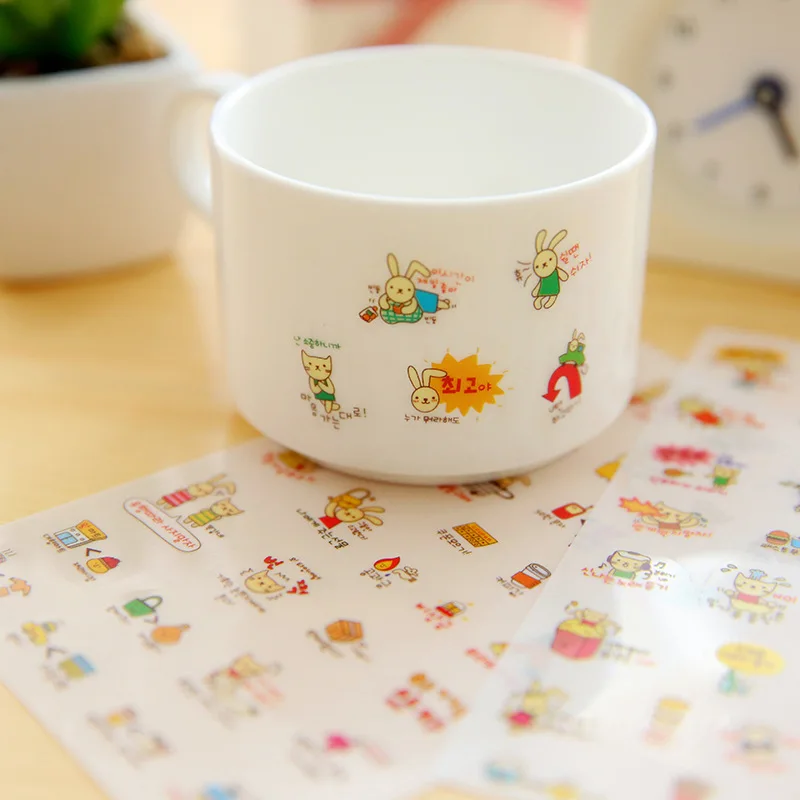 6 шт. корейские Канцтовары Мультяшные кошки кролик Экспрессия DIY Фотоальбом