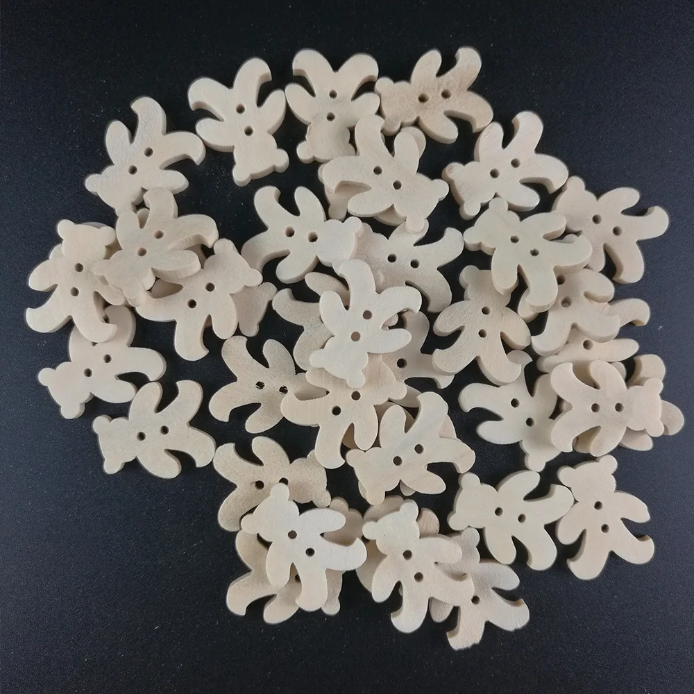 50 шт. деревянные пуговицы с 2 отверстиями | Дом и сад