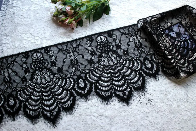 

Chantilly lace trim Eyelash lace trim for Bridal wedding Veils high quality lace fabric 3meters /lot