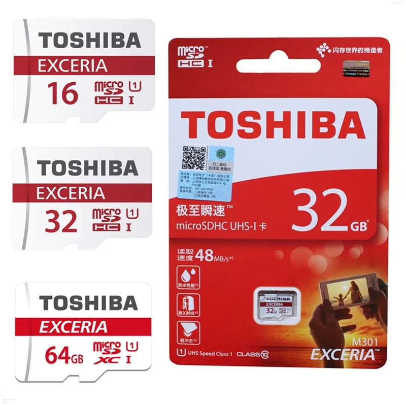 Оригинальные карты памяти TOSHIBA Micro SD карта 16 ГБ 32 64 Гб 128 класс 10 U1/U3 Microsd TF UHS1