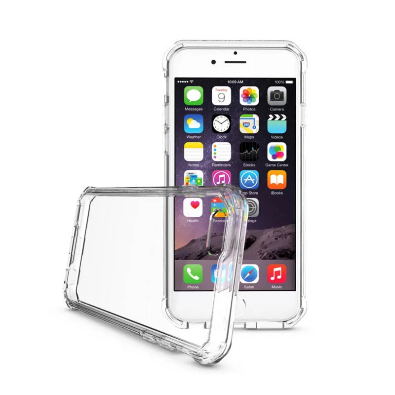 Противоударный бронированный чехол для Iphone 6 с двумя SIM-картами прозрачная задняя