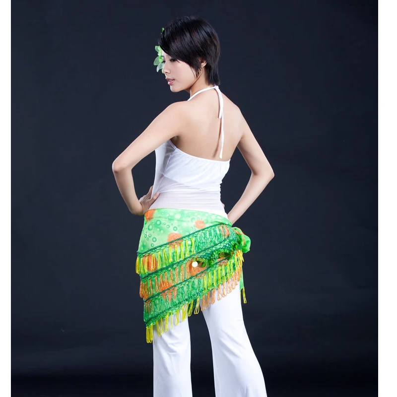 Женский костюм для танца живота с треугольной кисточкой|hip scarf|belly dance costumeship scarf belt