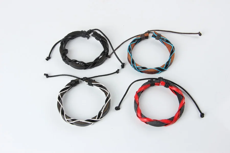 Браслет JINSE из пеньковой кожи браслет ручной работы в этническом стиле