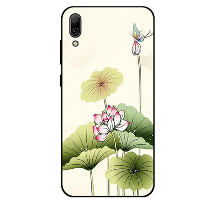 Чехол для Huawei Y7 Prime 2019 цветной мультяшный Мягкий силиконовый чехол телефона Y7Prime