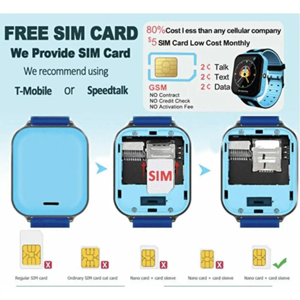 S4 Детские Смарт-часы водонепроницаемые sim-карты Наберите камеру SOS анти-потери