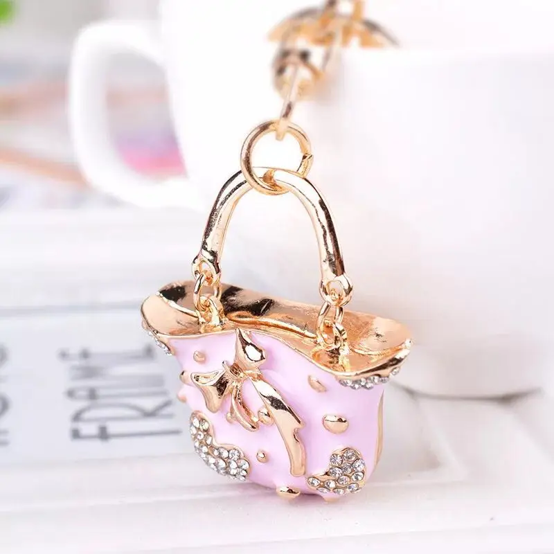 Новая Модная креативная сумка со стразами брелок с металлическим бантом Сумка