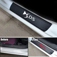 car styling carbon fiber door sill scuff plate guards sills for citroen ds ds4 ds4s ds5 ds6 ds7 ds5ls ds3 auto accessories