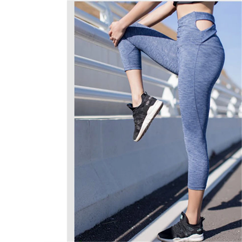 Summer Power Flex Strap High Waist Yoga Capris Pants Tummy Control Workout Running 4 Way Stretch Leggings For Women | Спорт и