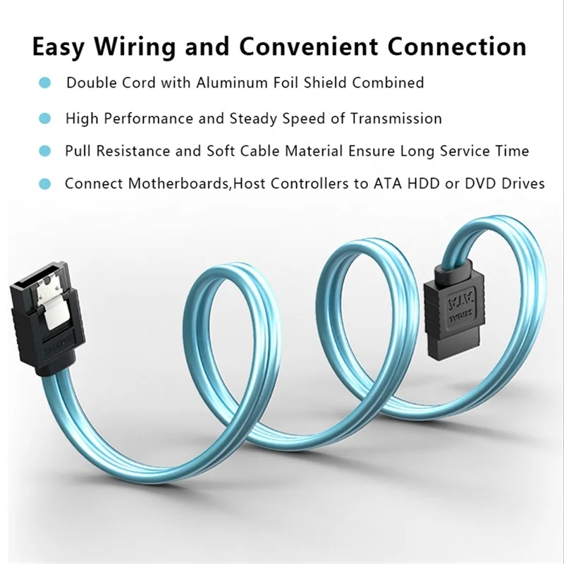 SAMZHE SATA III 6 0 Гбит/с кабелем с закрывающая защелка для жесткого диска SSD DVD PC