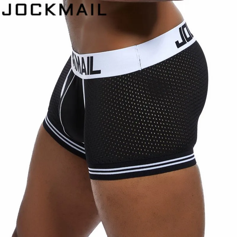 Трусы боксеры JOCKMAIL мужские сетчатые пикантное нижнее белье с U образным мешочком