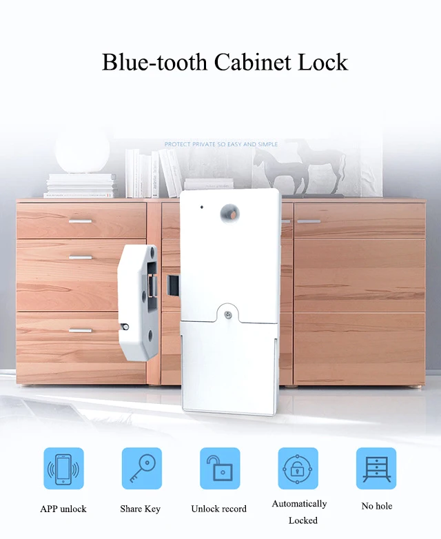 Беспроводной Bluetooth Keyless Умный Замок для шкафа невидимая Противоугонная IOS Android приложение управление для ящика шкафа Электрический шкафчик