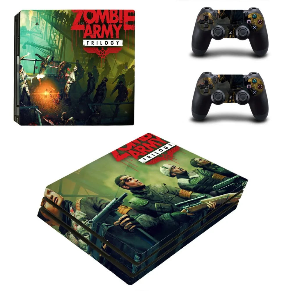 Zombie Army Trilogy PS4 Pro Skin Sticker Decal for Sony PlayStation 4 Console and 2 Controller Vinyl | Электроника