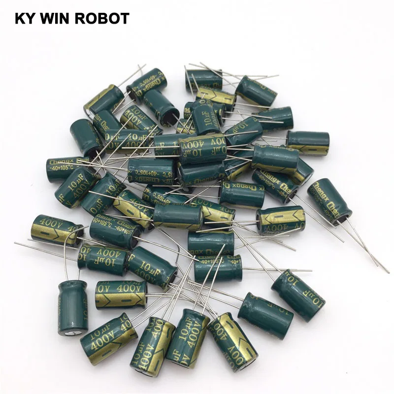 10 шт./пакет 10*17 мм 400 В/10 мкФ электролитический конденсатор|electrolytic capacitors|10uf electrolytic
