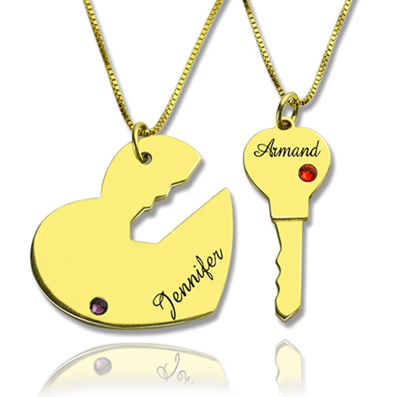 Парные подвески ожерелье с надписью Key to And Heart ожерелья кристаллами и камнями