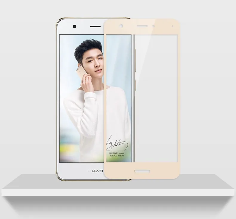Gold Полное закаленное стекло для huawei Nova CAN-L01 CAN-L11 L02 CAN L12 L03 L13 защита экрана GLAS Sklo полное покрытие корпуса - Цвет: Gold